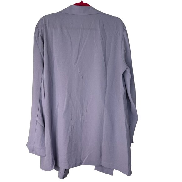 Vada Winter Blazer Womens 2XL Light Purple Open Front Oversized - Picture 2 of 8